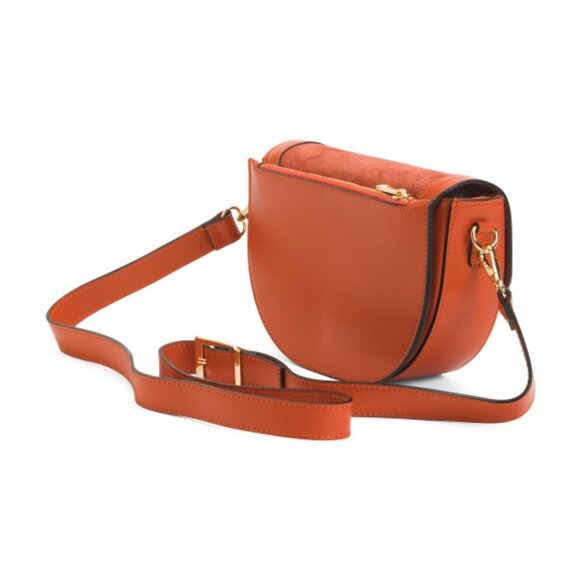 CHEVAL Made In Italy Leather Crossbody With Round Hardware - Picture 3 of 3